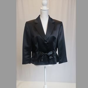 Tahara Luxe Collection Black Satin Blazer